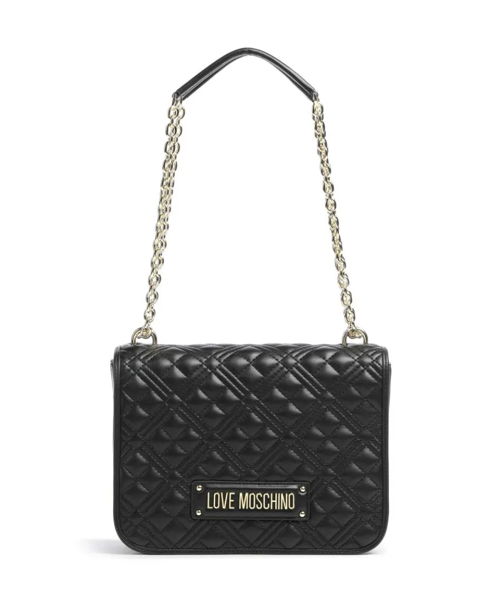 Quilted Shoulder bag imitation leather black