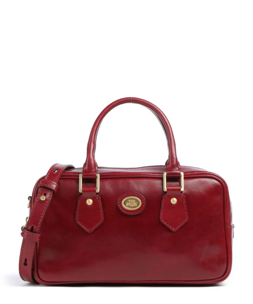 Stodo Handbag fine grain cow leather dark red