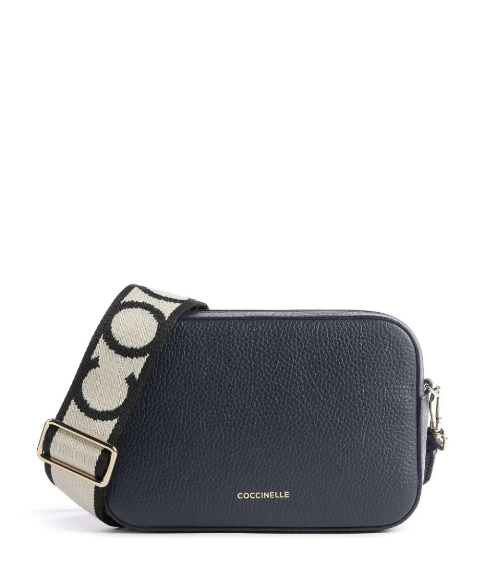 Tebe Crossbody bag grained leather navy