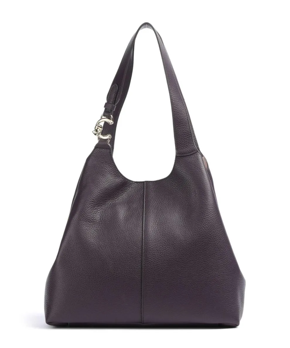 C-Easy Hobo bag grained leather plum