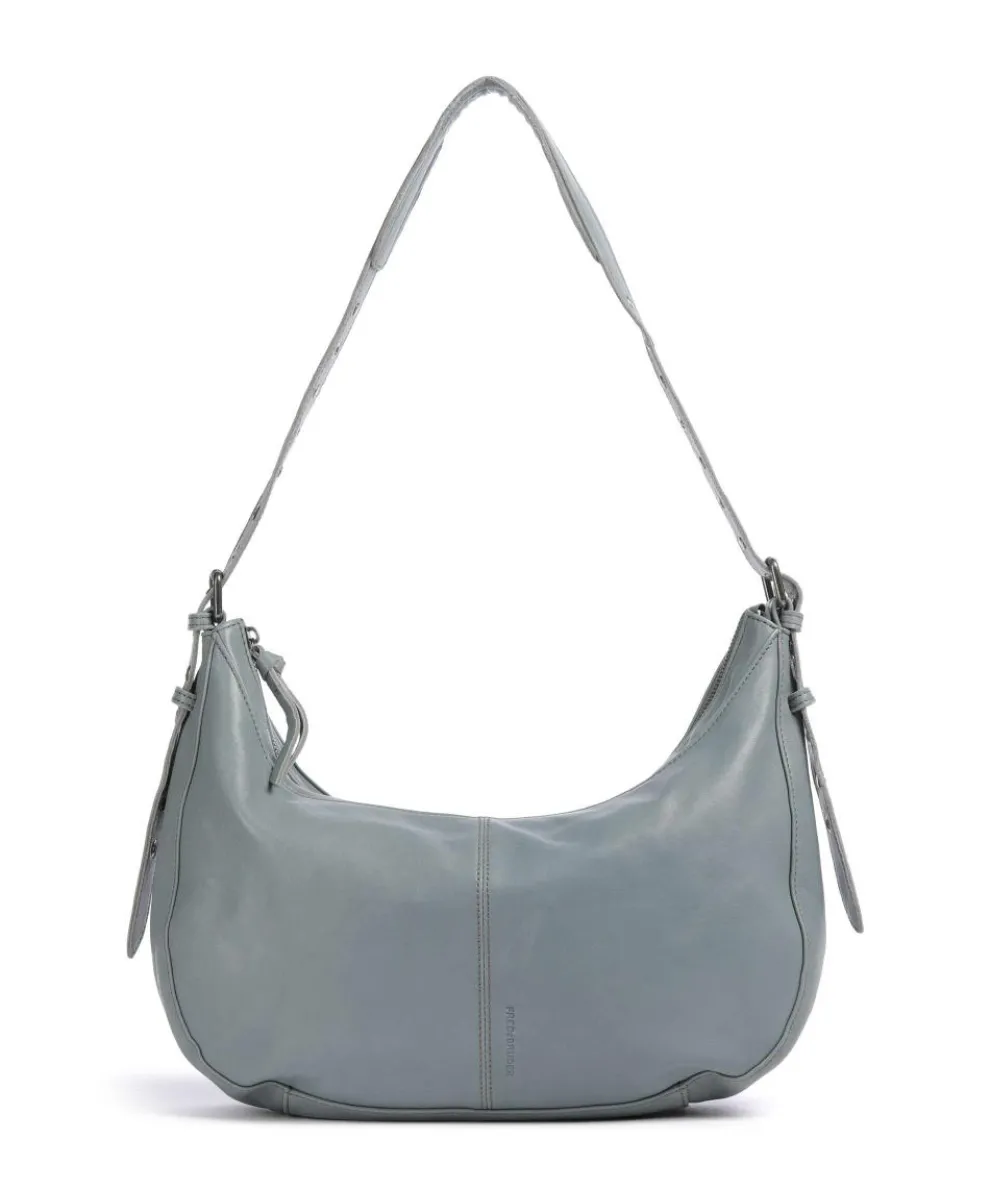 Me and My Bag Hobo bag fine grain leather blue-grey