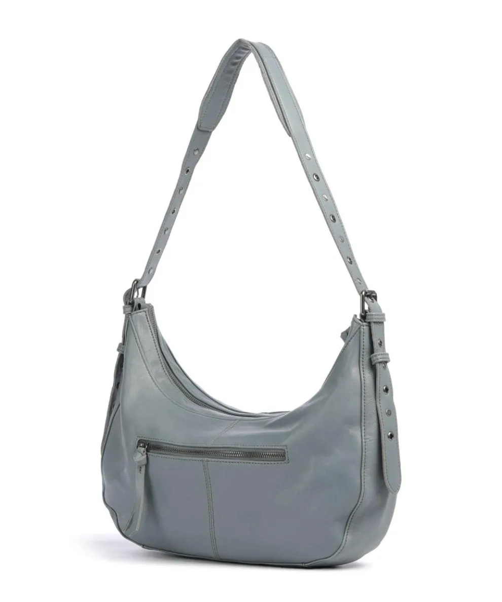 Me and My Bag Hobo bag fine grain leather blue-grey