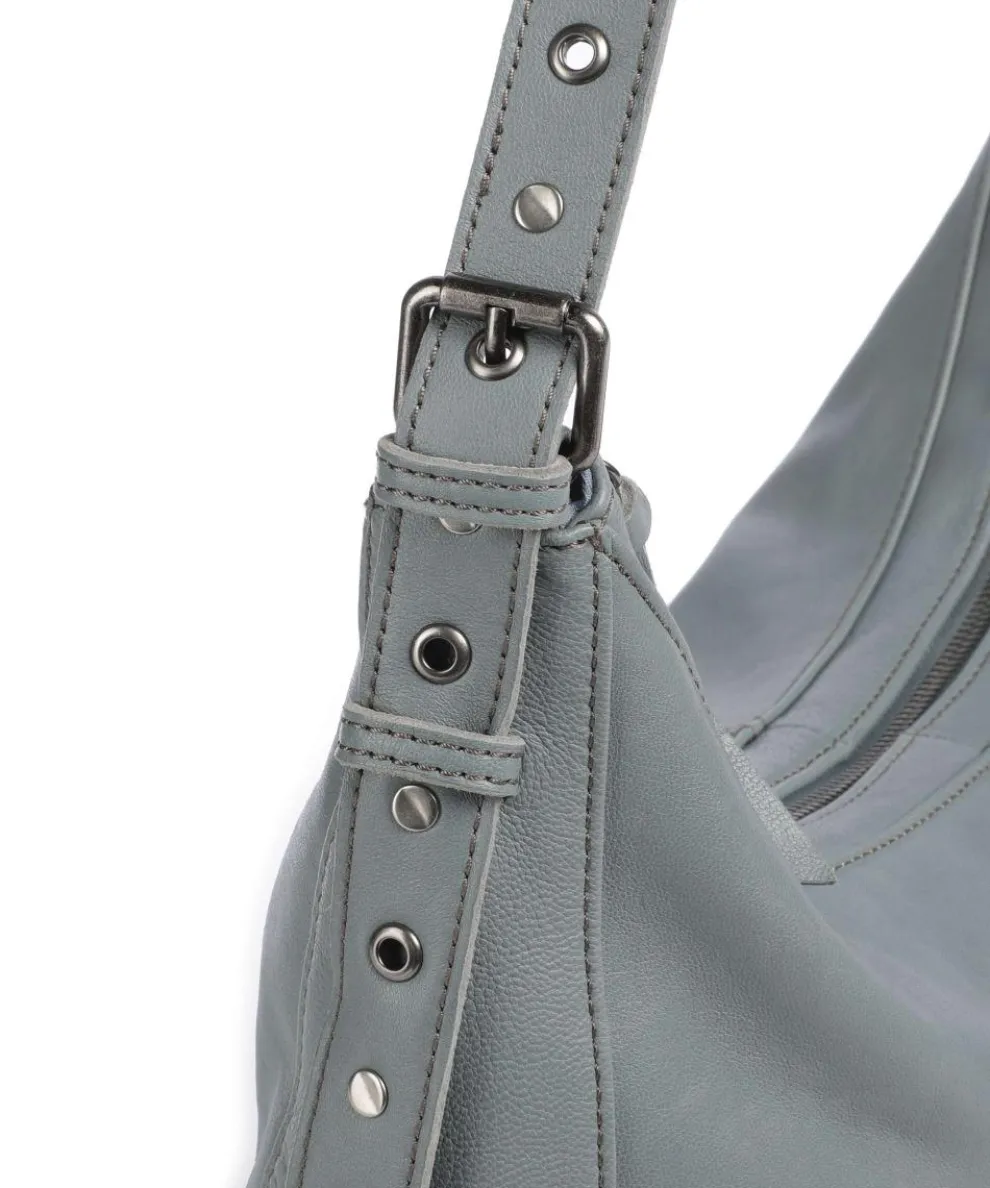 Me and My Bag Hobo bag fine grain leather blue-grey