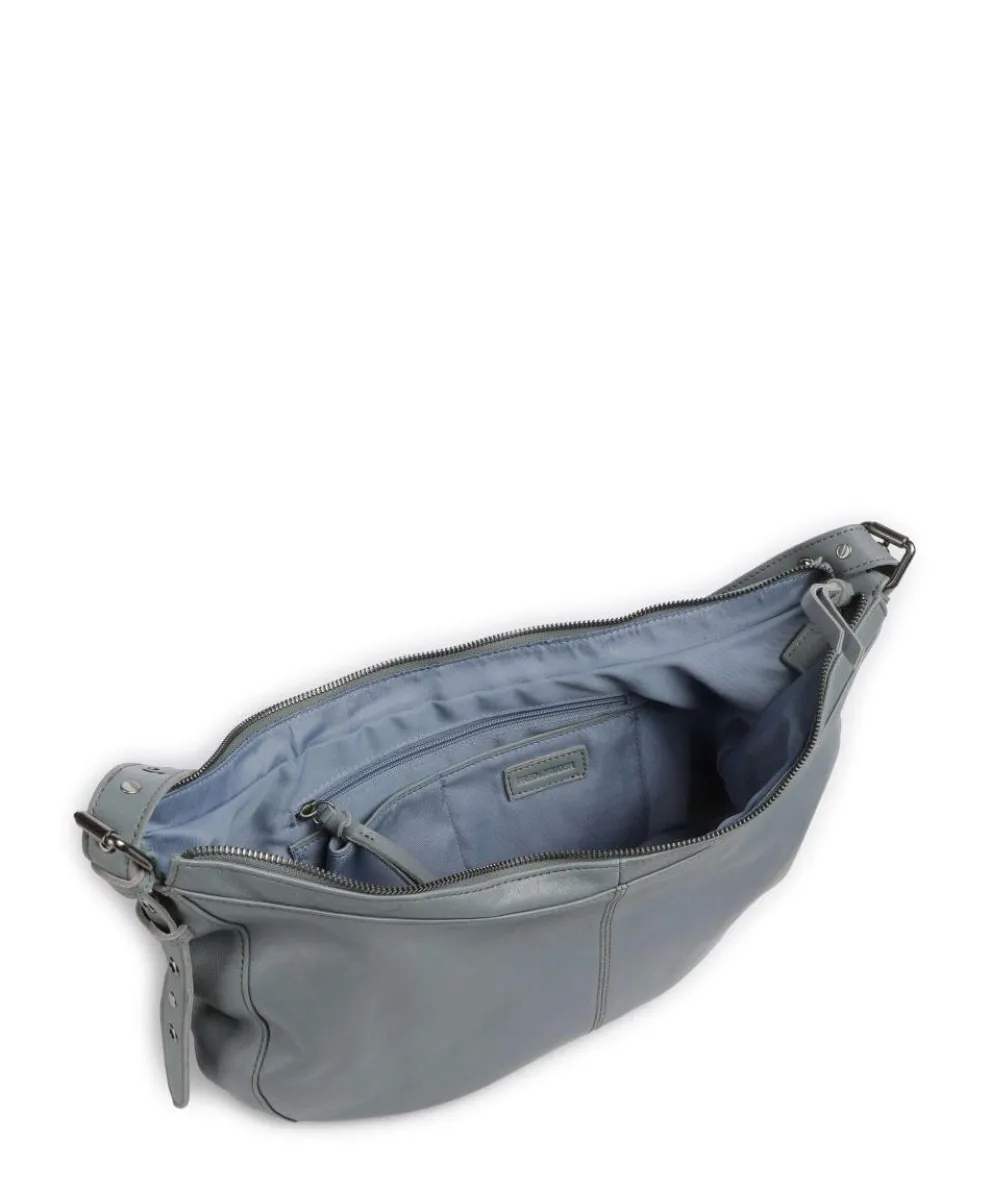 Me and My Bag Hobo bag fine grain leather blue-grey