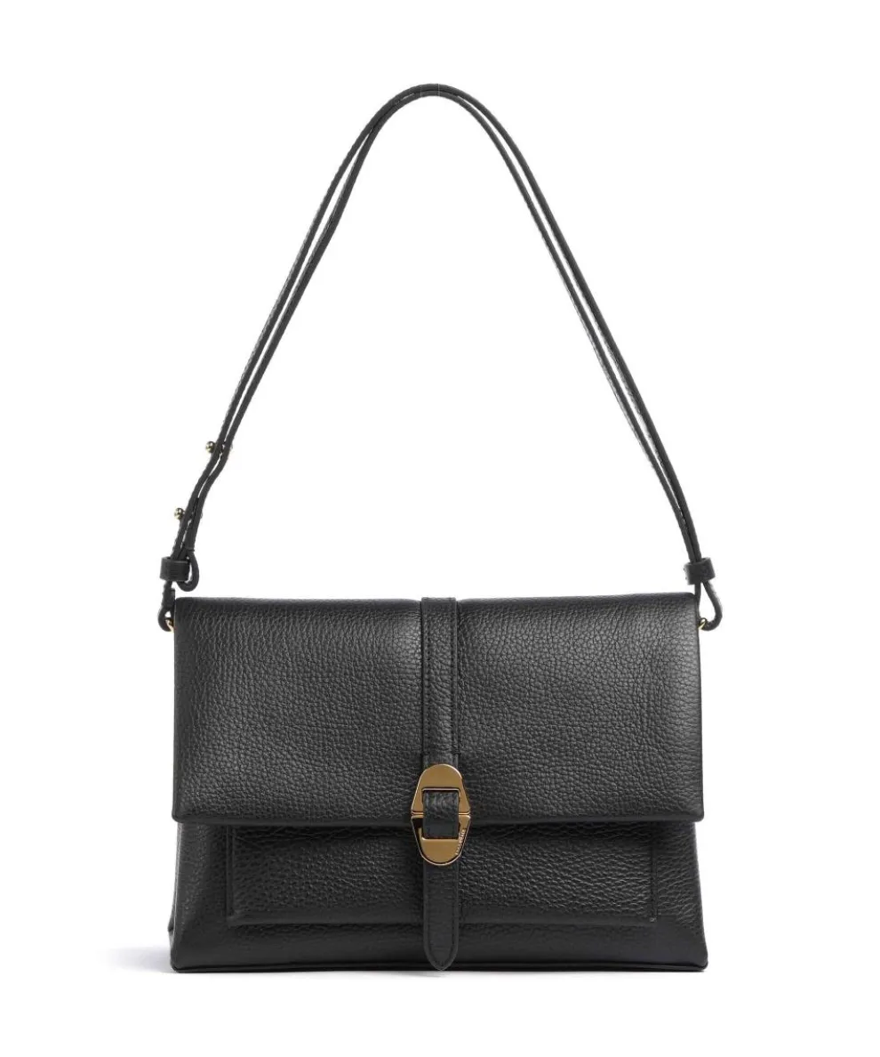 Dorian Shoulder bag grained leather black