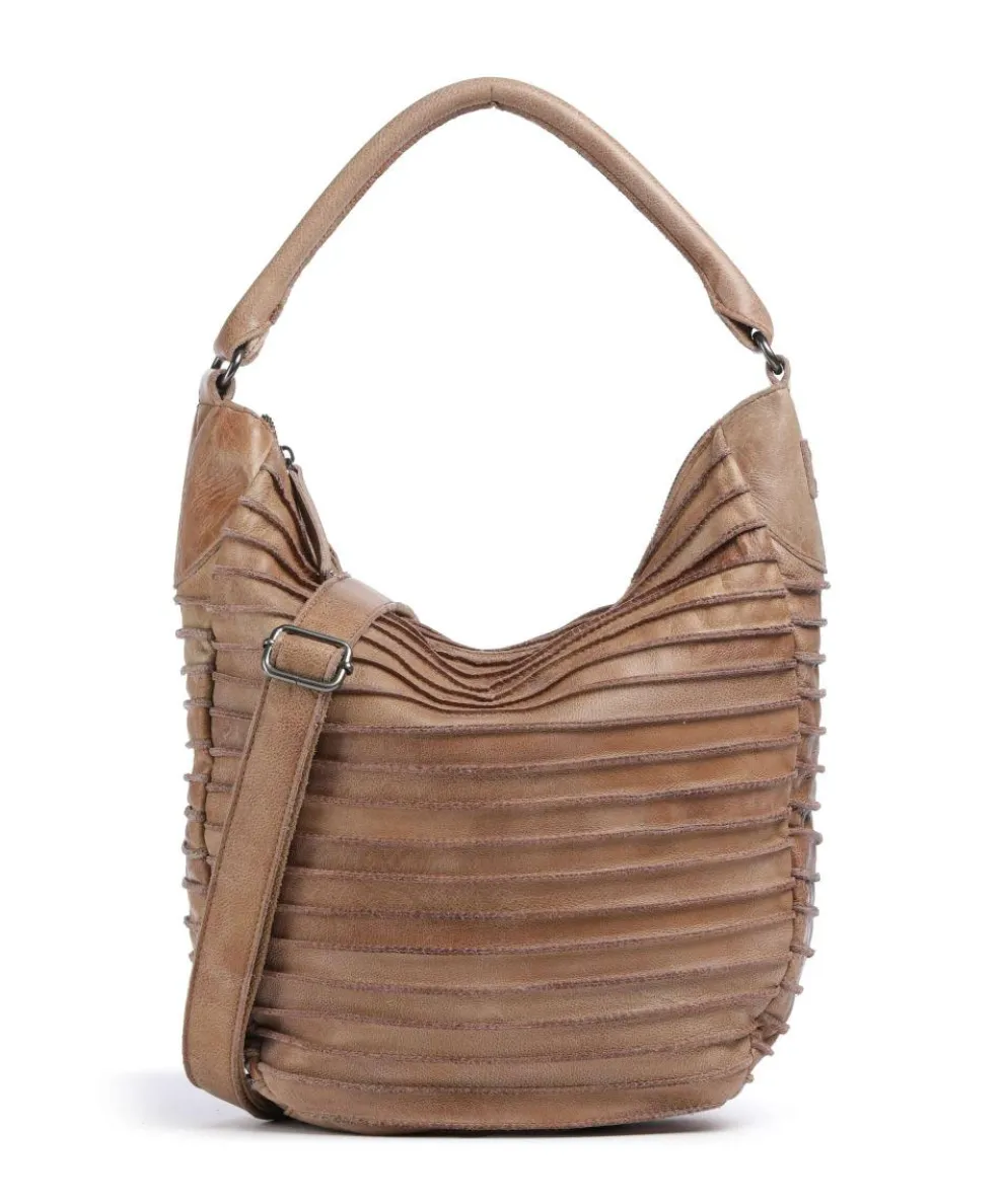 Bestseller Hobo bag grained leather caramel