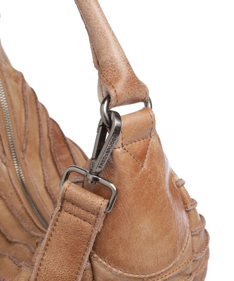 Bestseller Hobo bag grained leather caramel