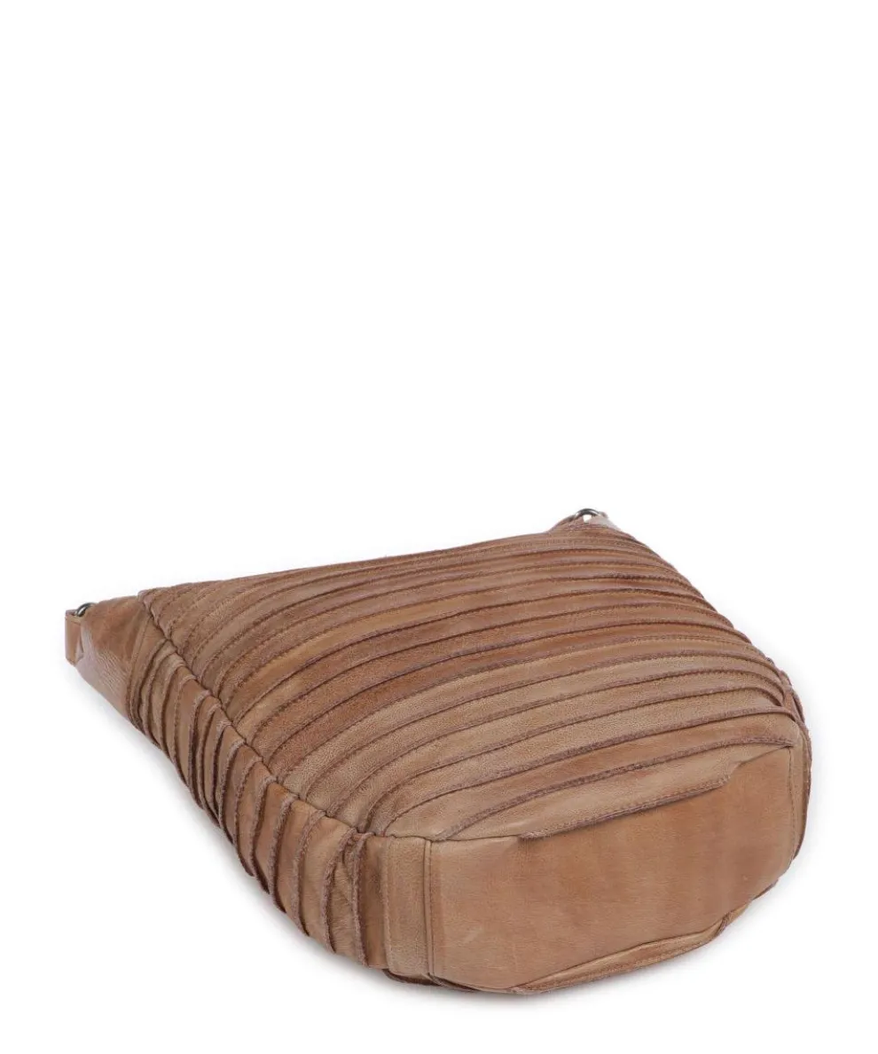 Bestseller Hobo bag grained leather caramel