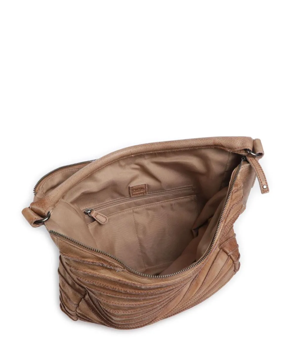 Bestseller Hobo bag grained leather caramel