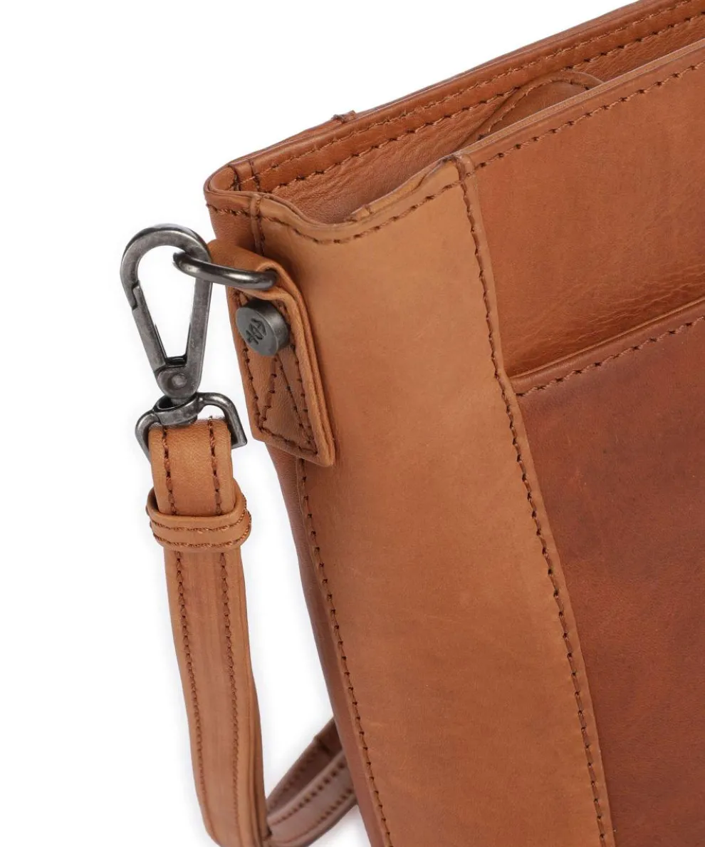 Wax Pull Up Cow Moore Bucket bag fine grain cow leather cognac