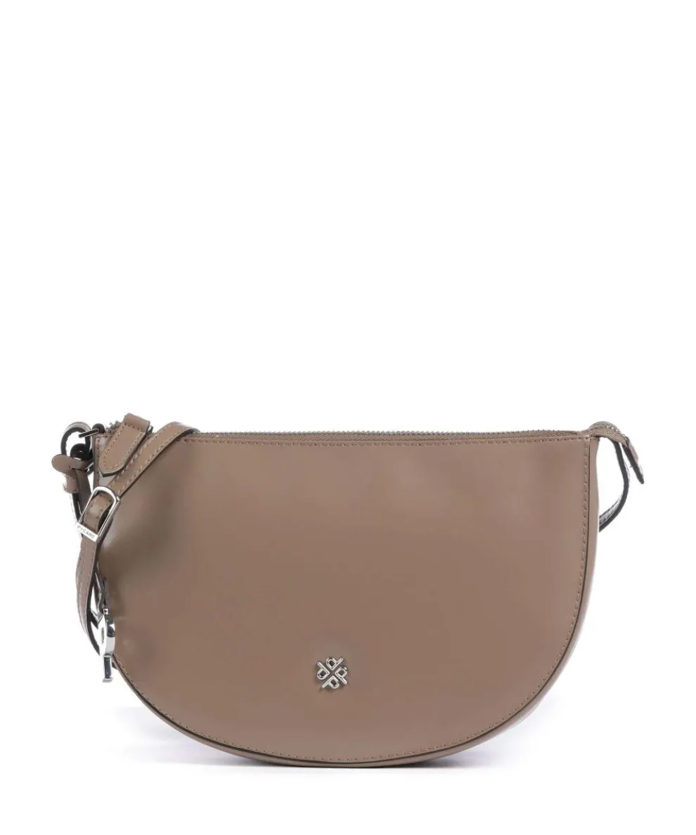 Black Tie Crossbody bag smooth cow leather light brown
