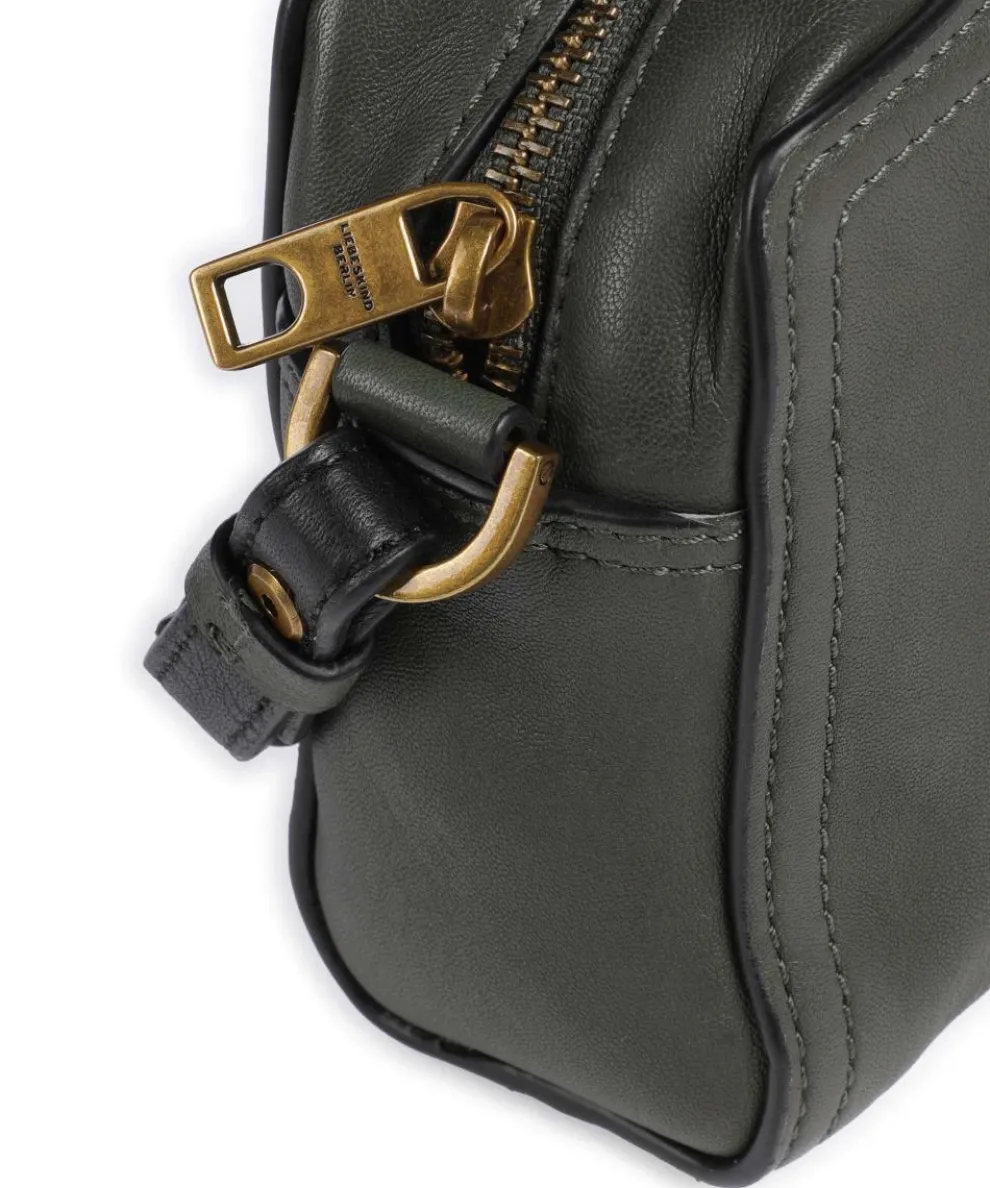 Chudy Sheep Natural S Crossbody bag sheepskin leather dark green