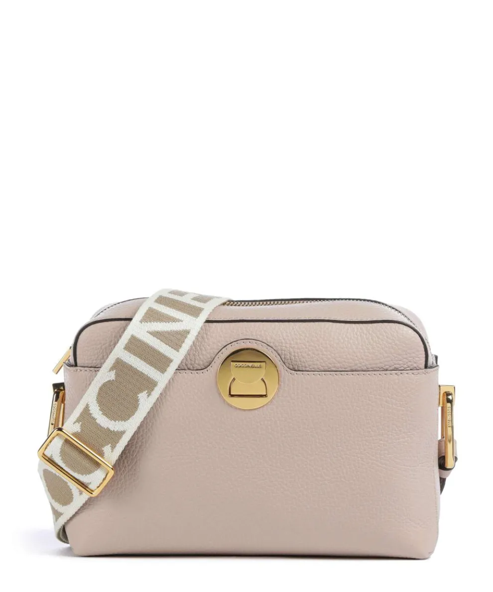 Liya Signature Crossbody bag grained leather antique pink