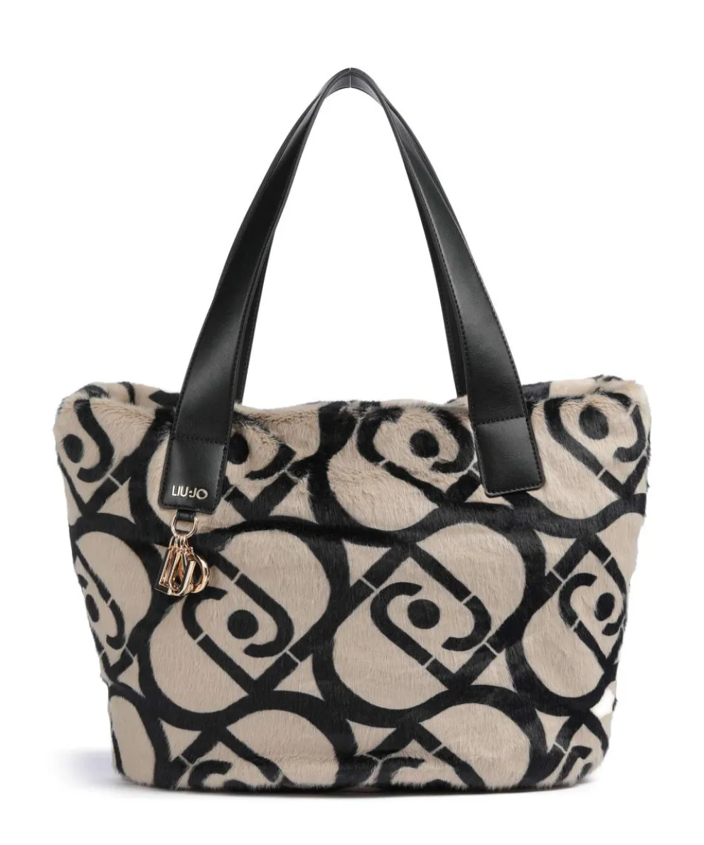 Verry L Tote bag faux fur nature