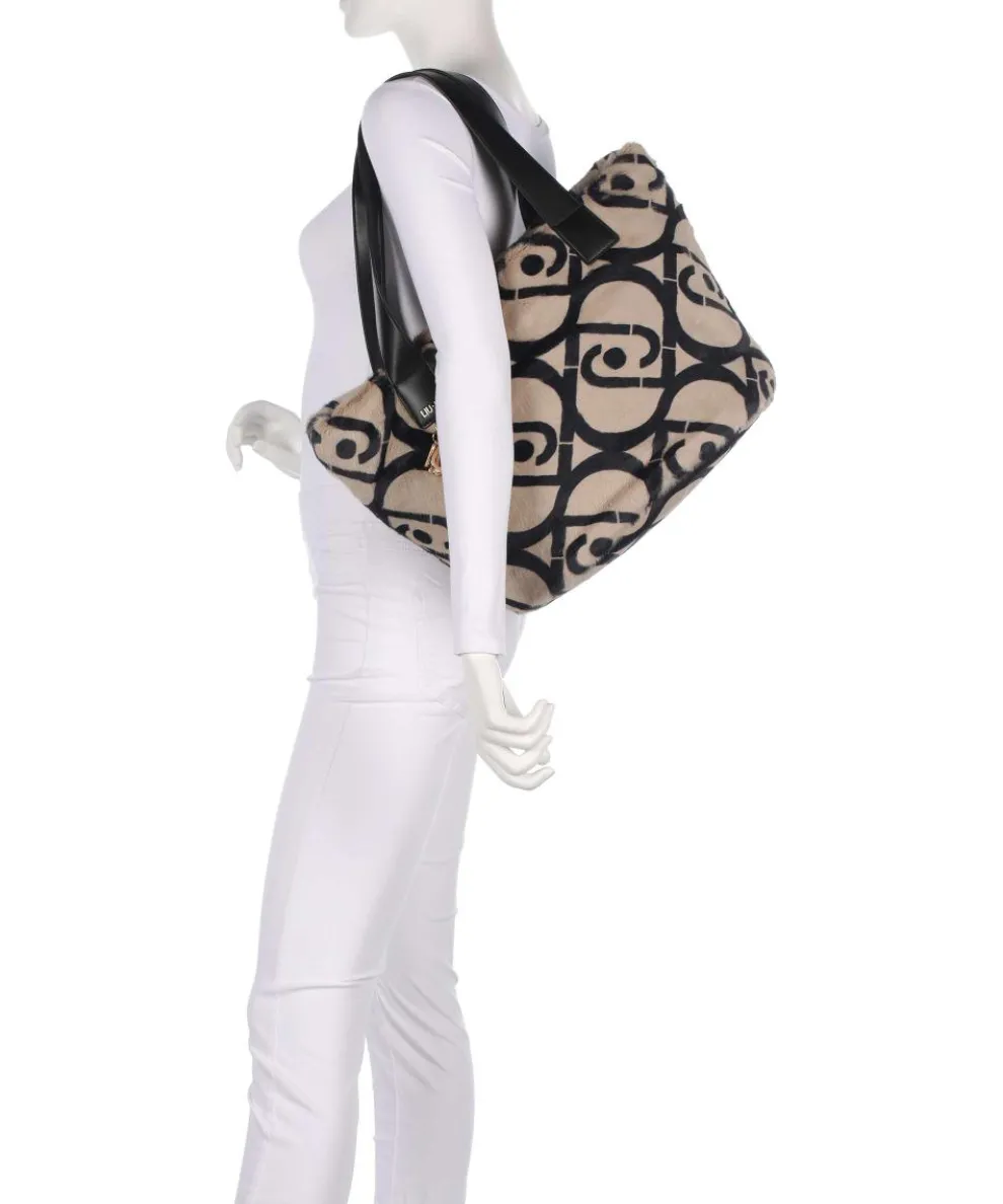 Verry L Tote bag faux fur nature