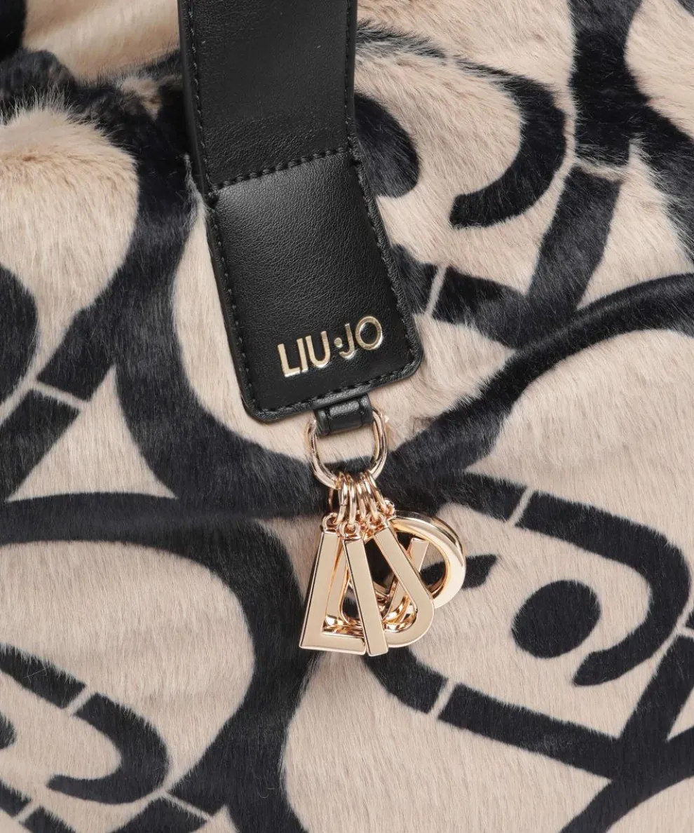 Verry L Tote bag faux fur nature