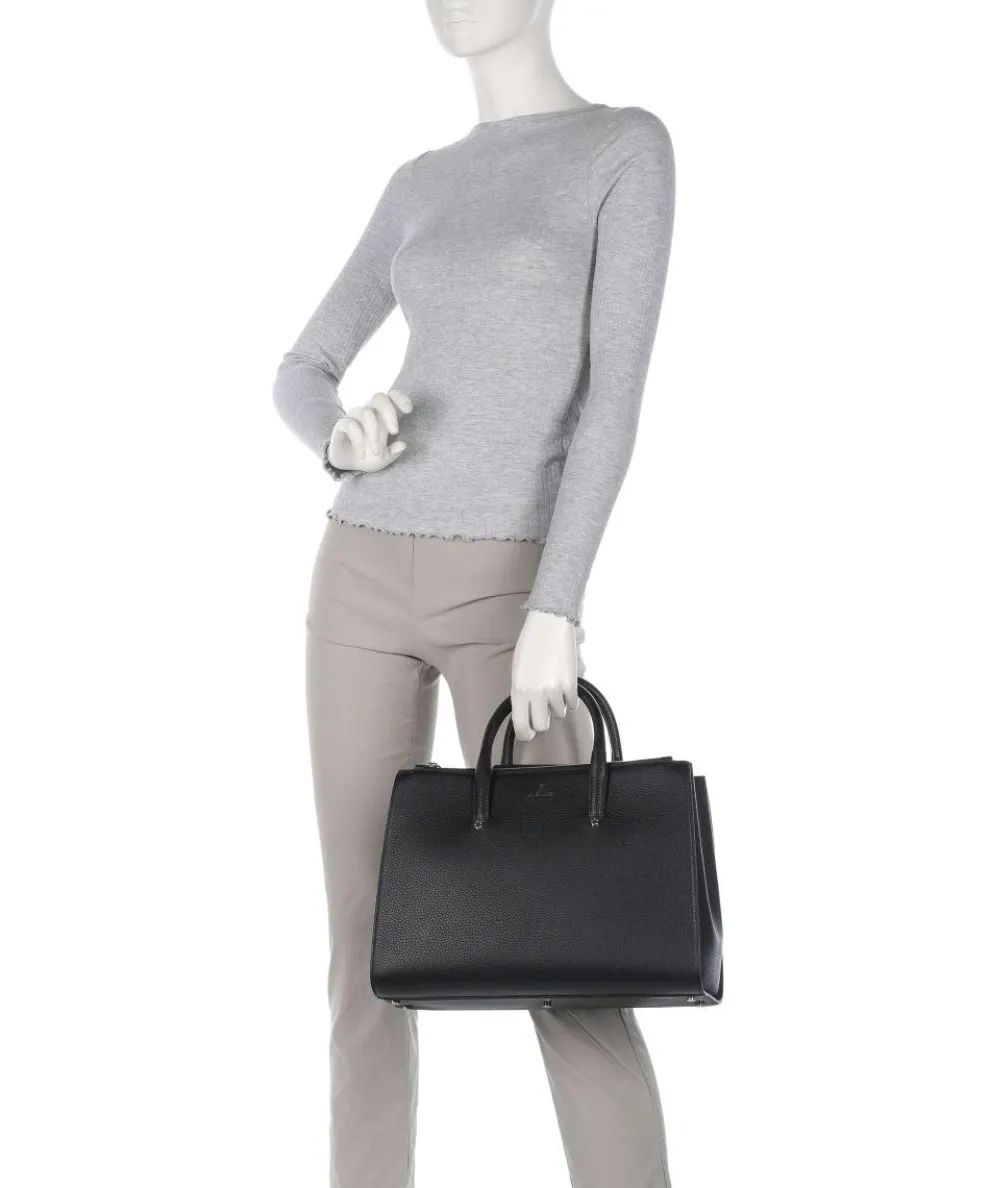 Ivy L Handbag grained cow leather black