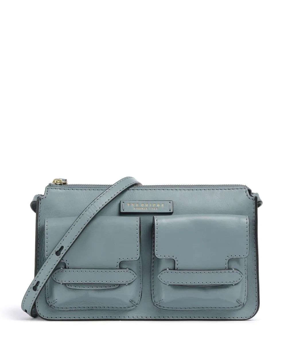 Lucrezia Crossbody bag fine grain cow leather light blue