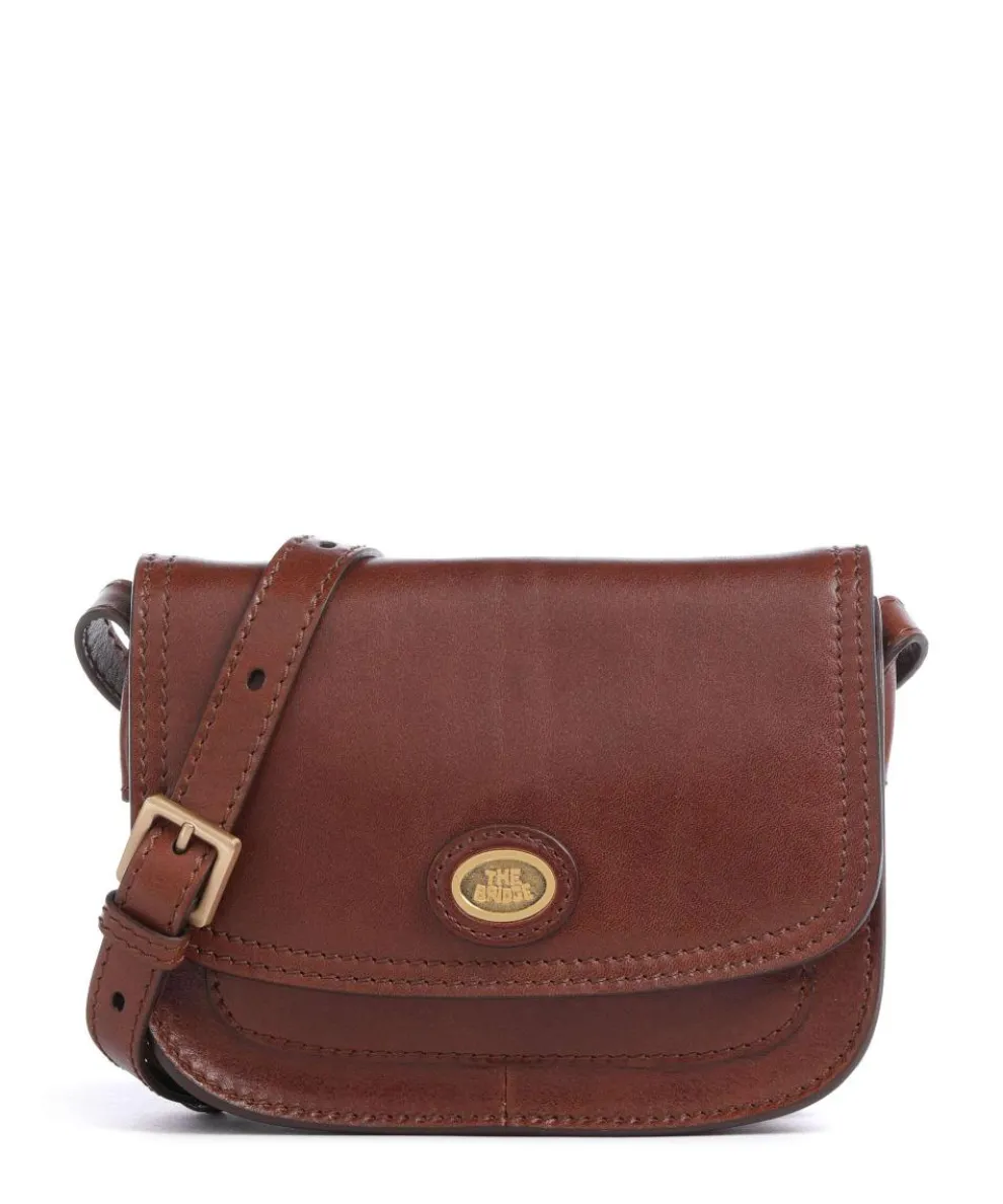 Stodo Crossbody bag fine grain cow leather dark brown