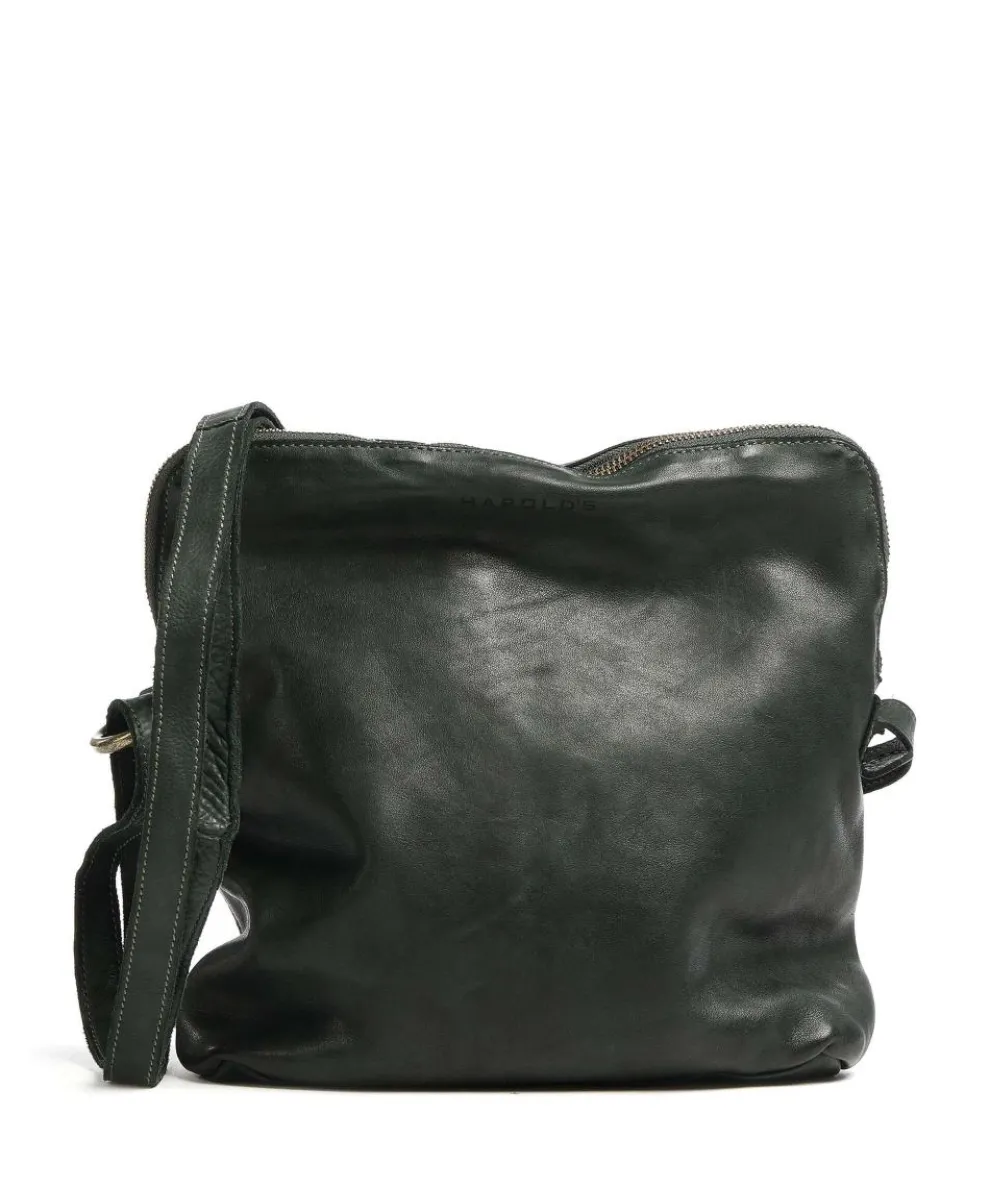 Submarine Crossbody bag grained cow leather dark green