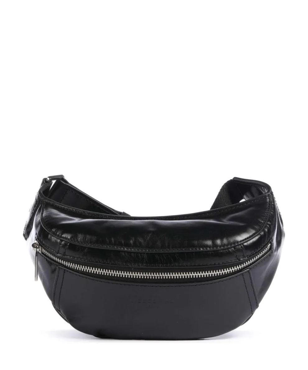 Chudy Paper Touch Crinkle S Fanny pack fine grain leather black