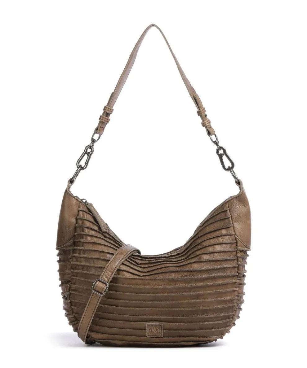 Riffel Flowow Hobo bag grained leather olive-green