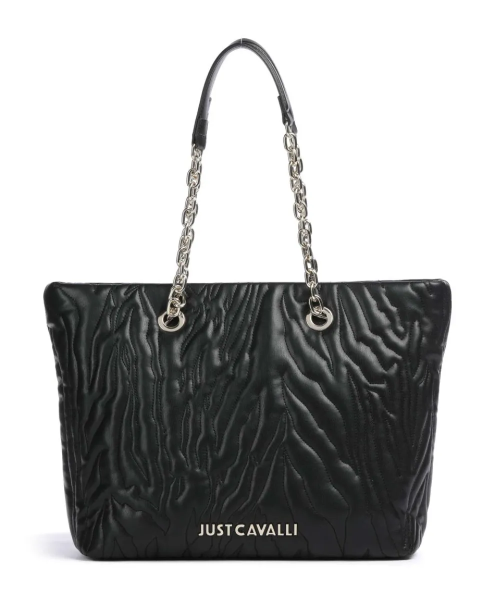 Quilted Zebra Tote bag imitation leather black