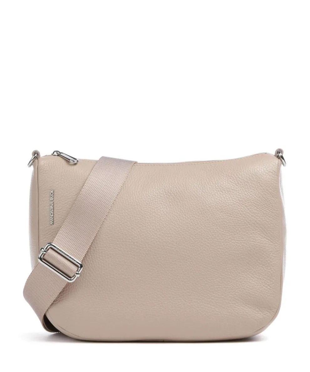 Mellow Leather Crossbody bag grained calfskin taupe