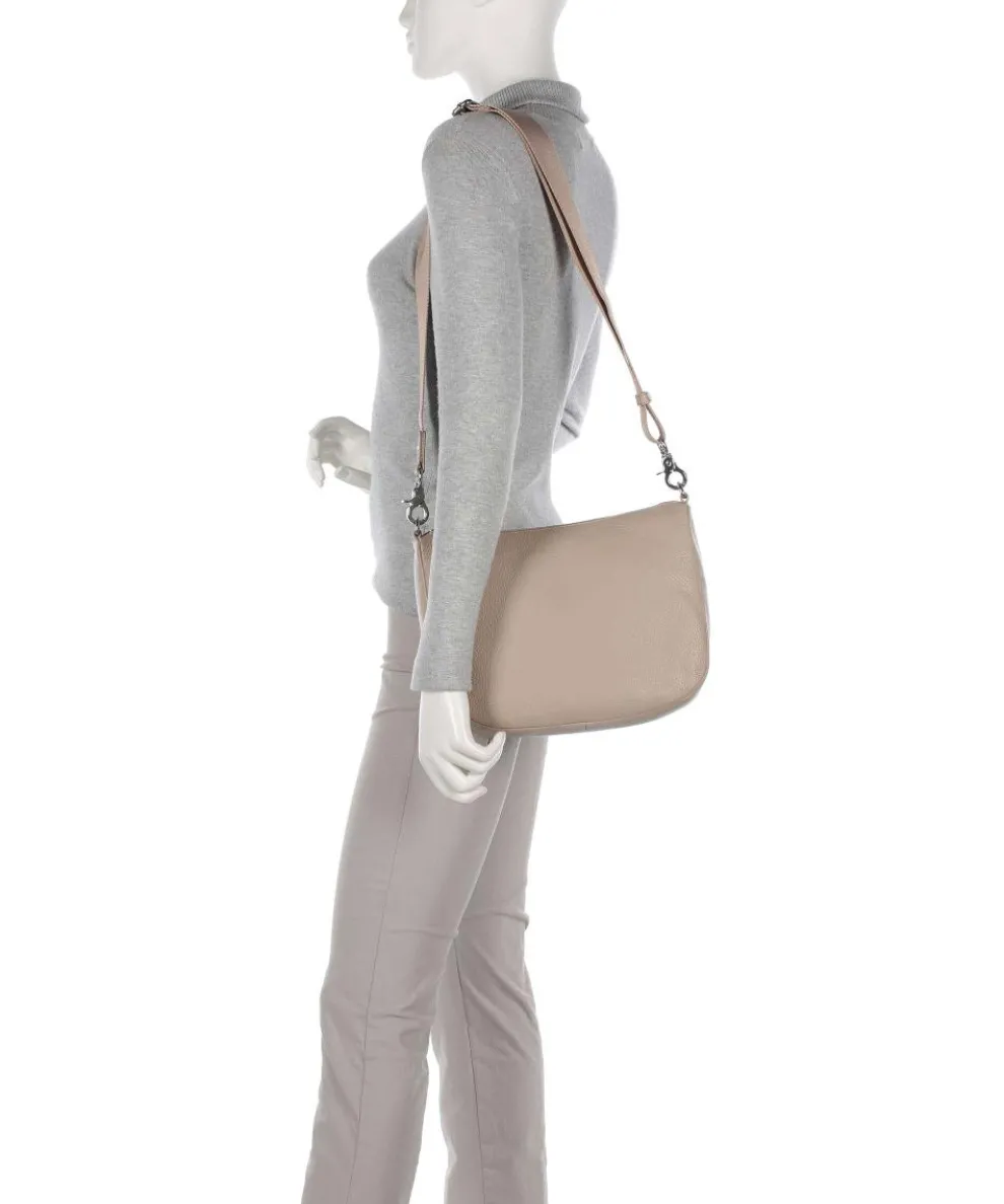 Mellow Leather Crossbody bag grained calfskin taupe