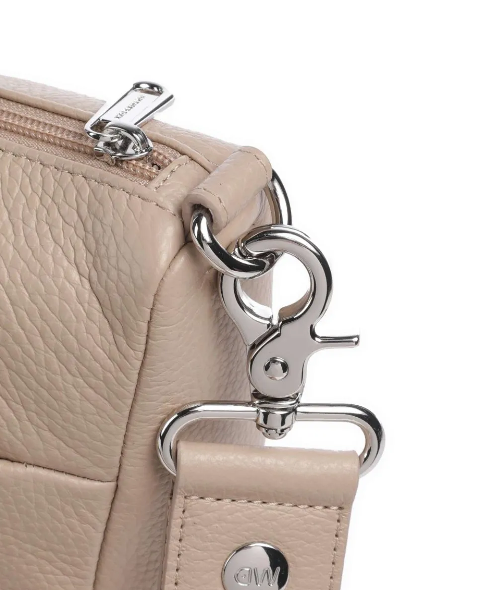 Mellow Leather Crossbody bag grained calfskin taupe