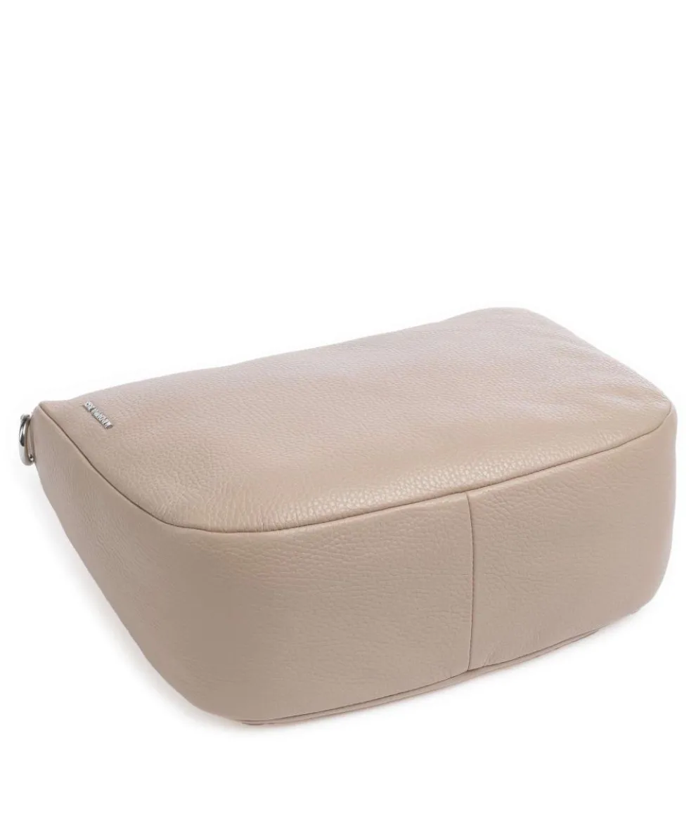 Mellow Leather Crossbody bag grained calfskin taupe