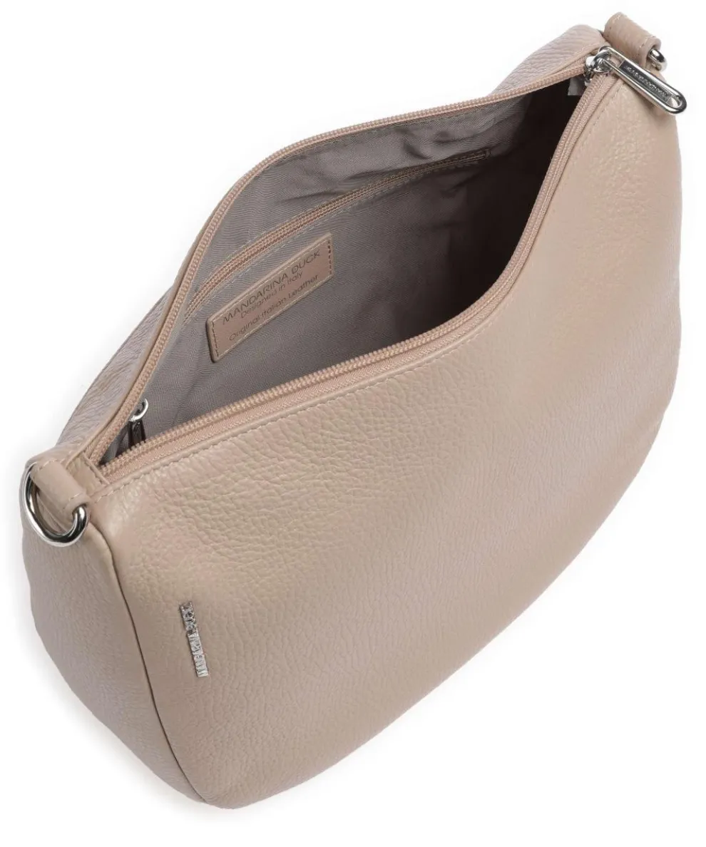 Mellow Leather Crossbody bag grained calfskin taupe