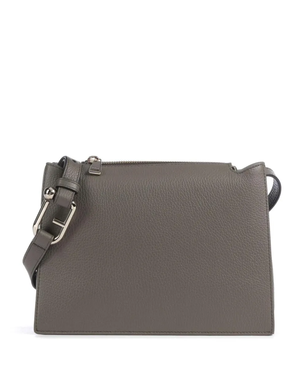 Nuvola S Crossbody bag grained leather khaki