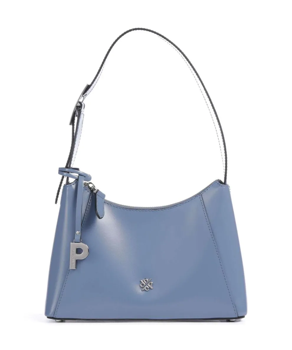 Black Tie Shoulder bag smooth cow leather blue-grey