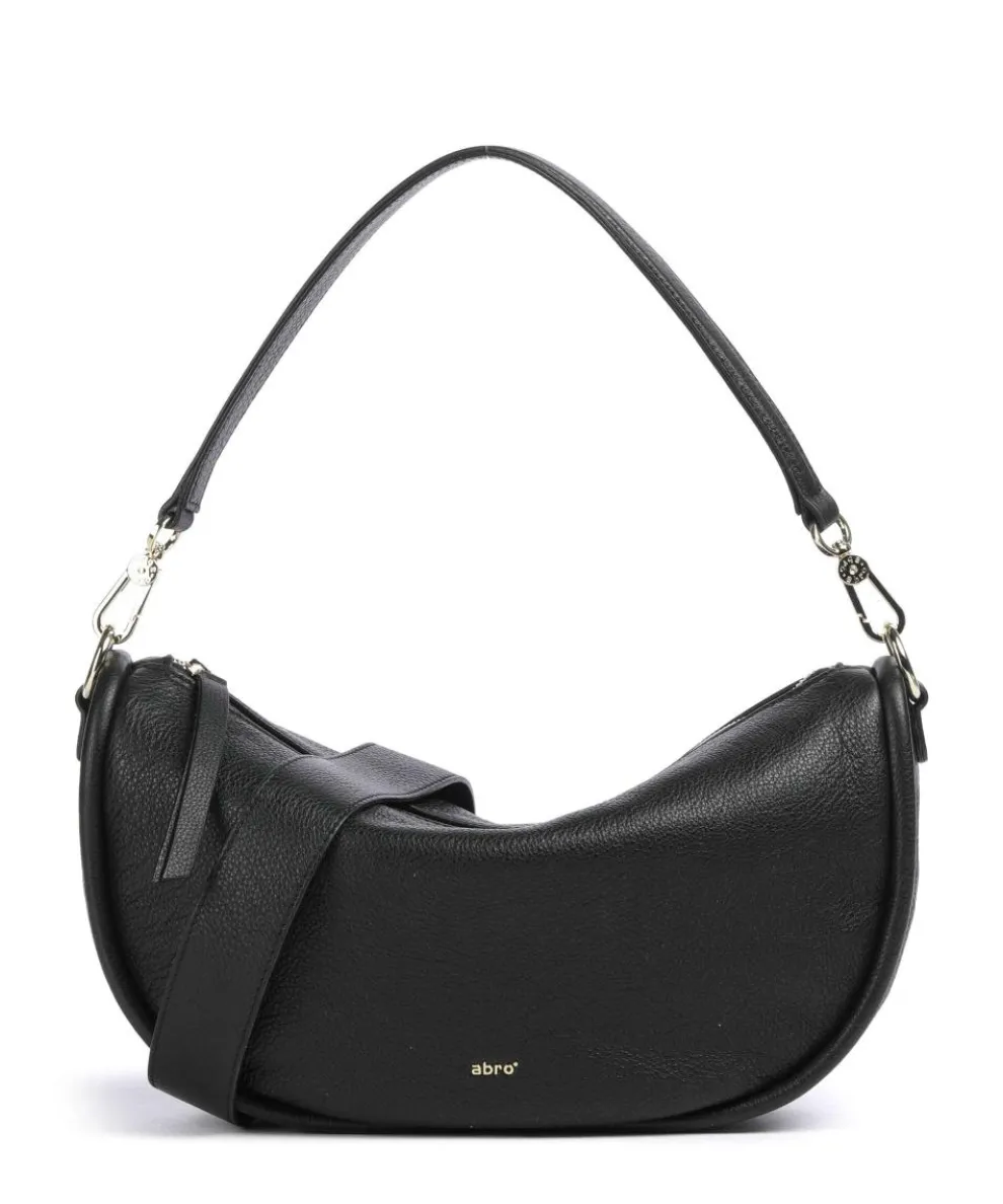 Dalia Willow Hobo bag grained leather black