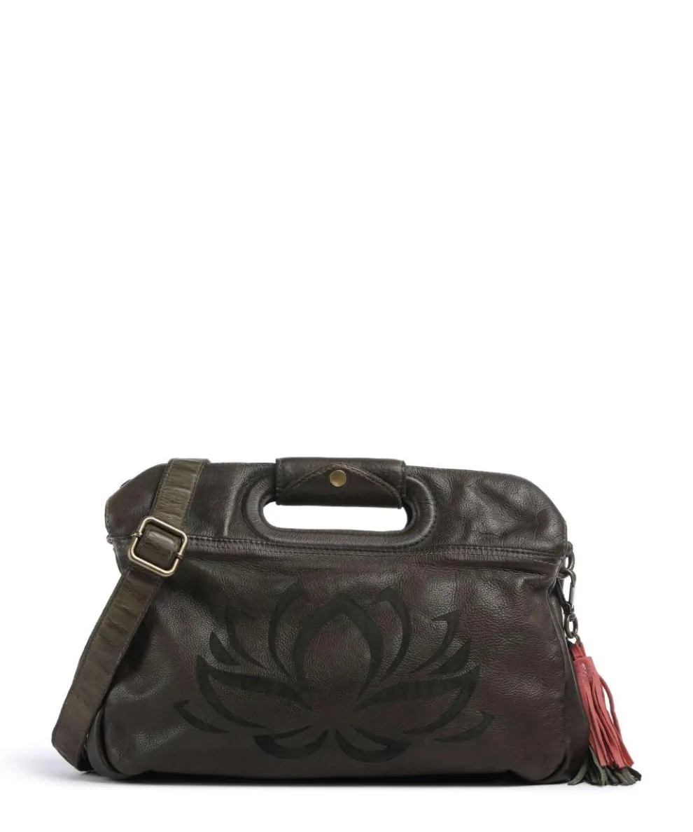 Freundgasse 3 Crossbody bag grained leather dark green