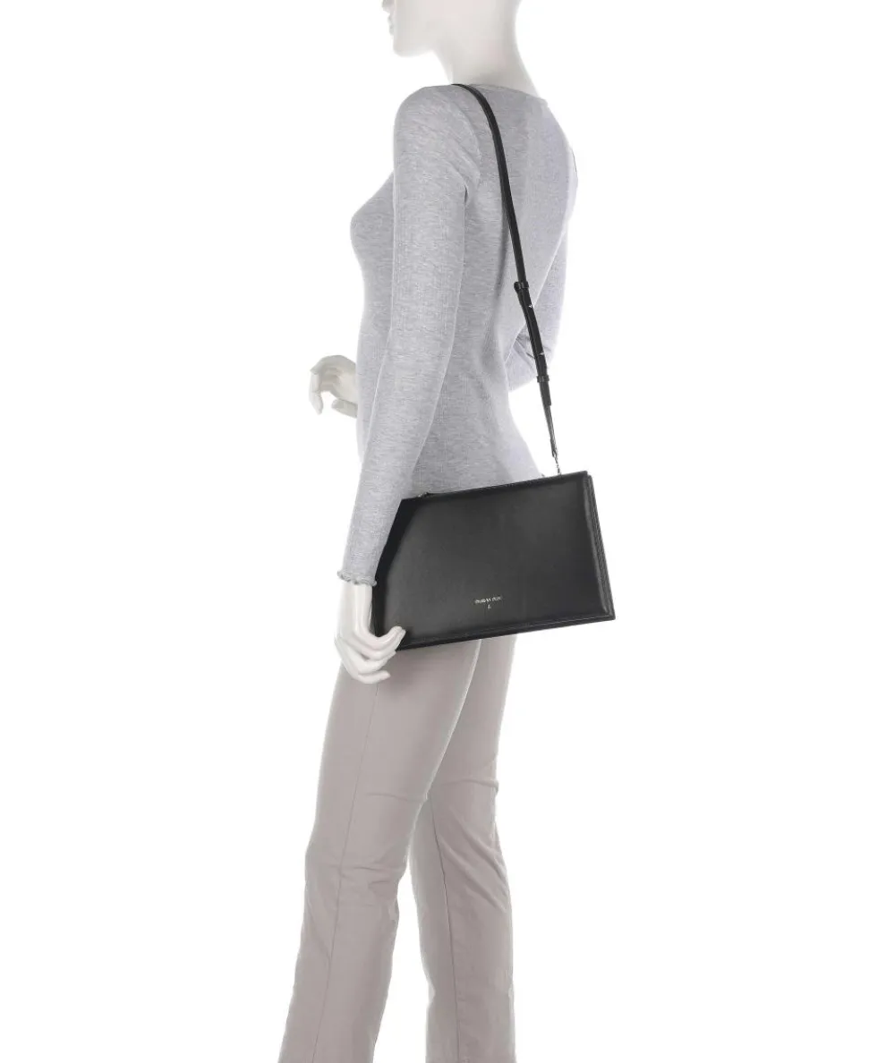 Crossbody bag softly grained calfskin black