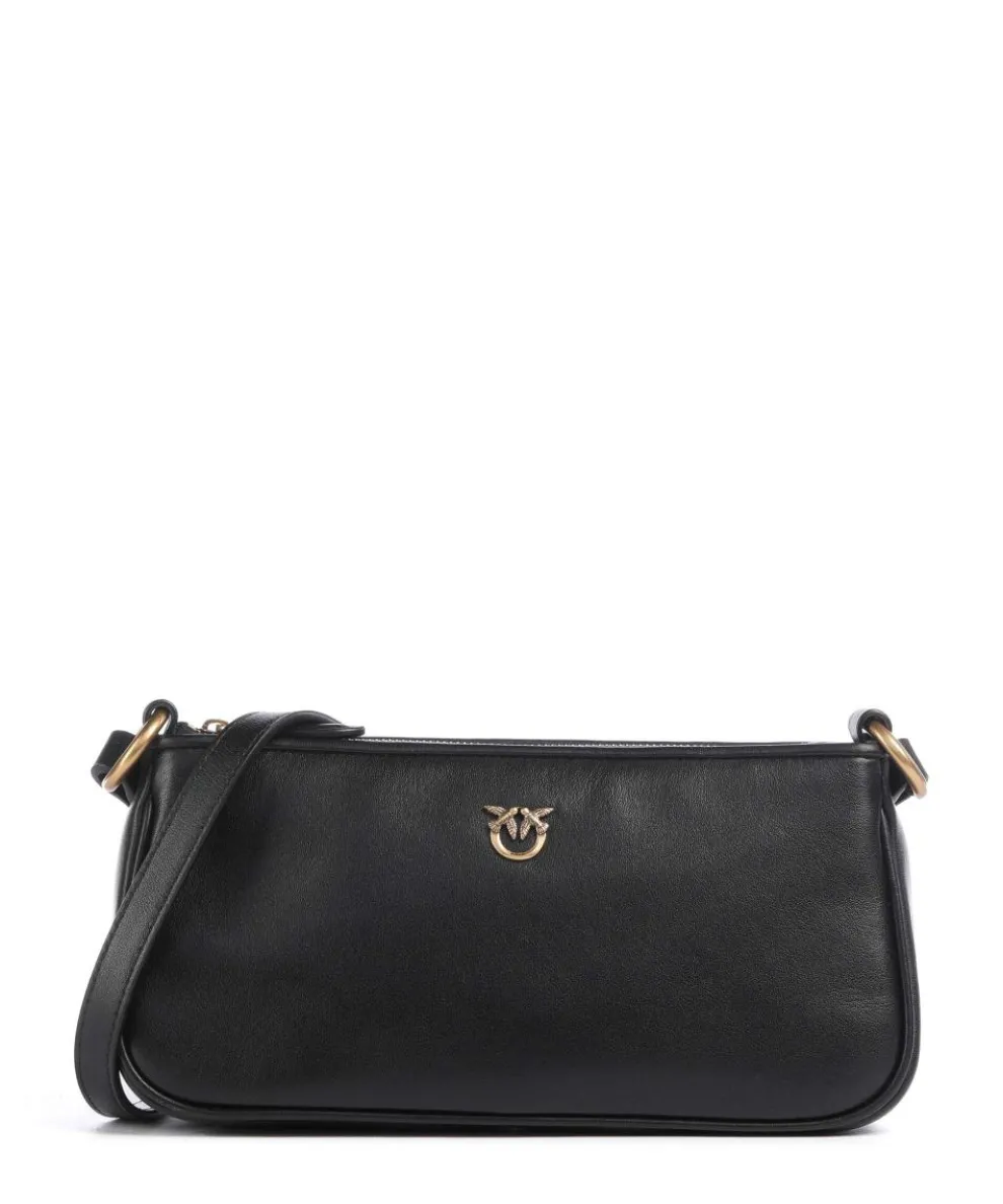 Half Moon Mini Crossbody bag softly grained calfskin black