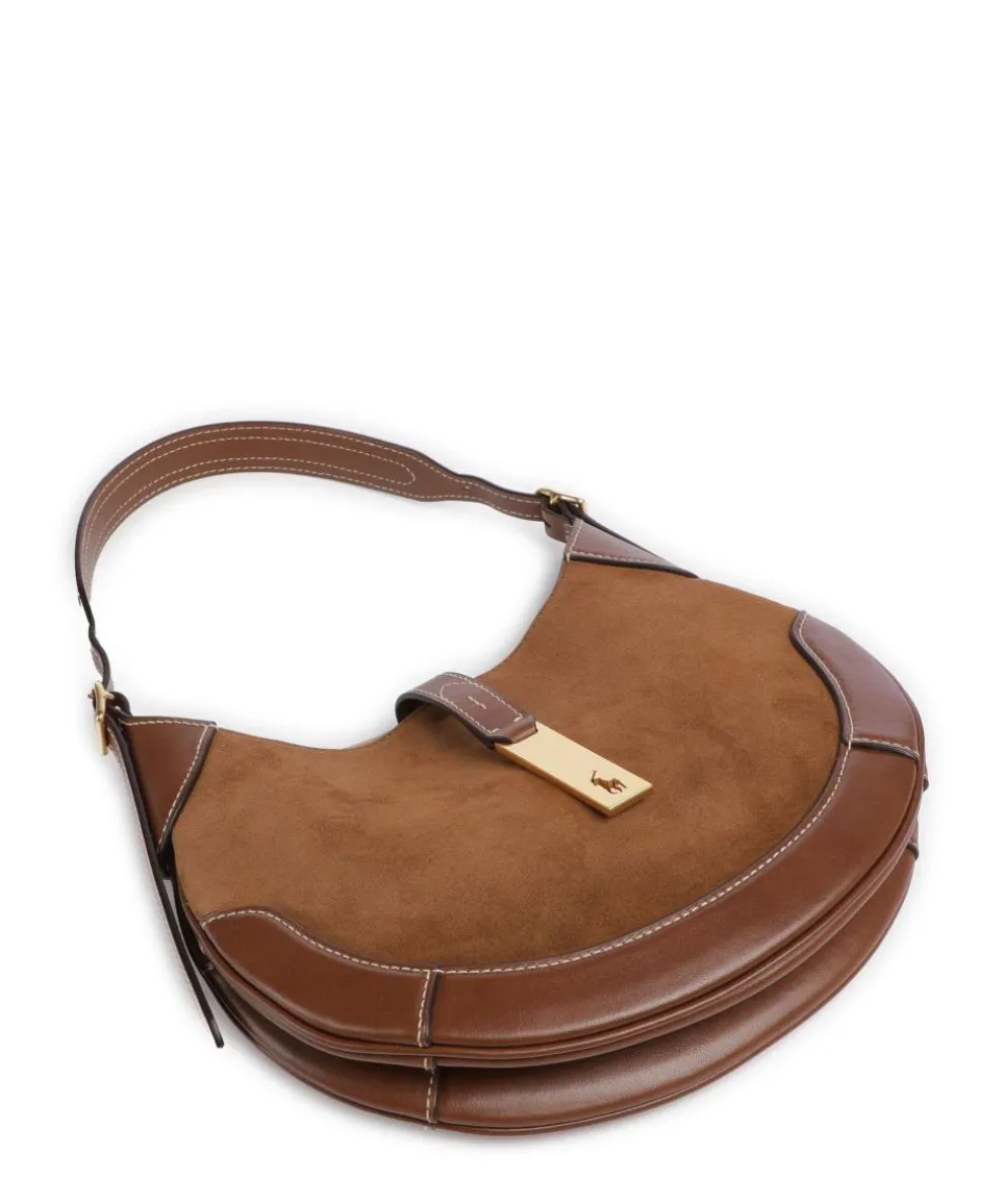 ID Collection Small Hobo bag fine grain cow leather, brushed cow leather brown