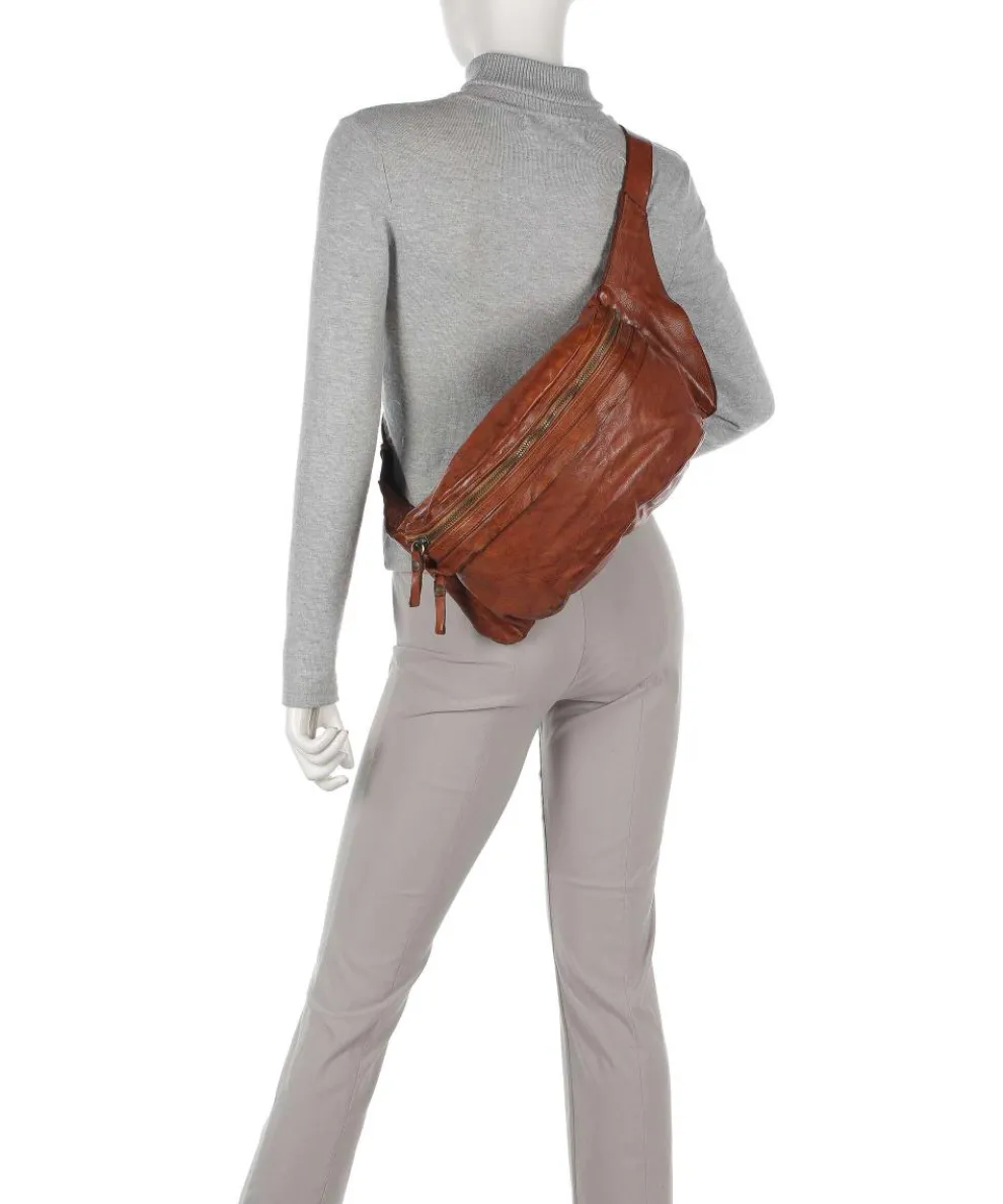 Fanny pack grained cow leather brown