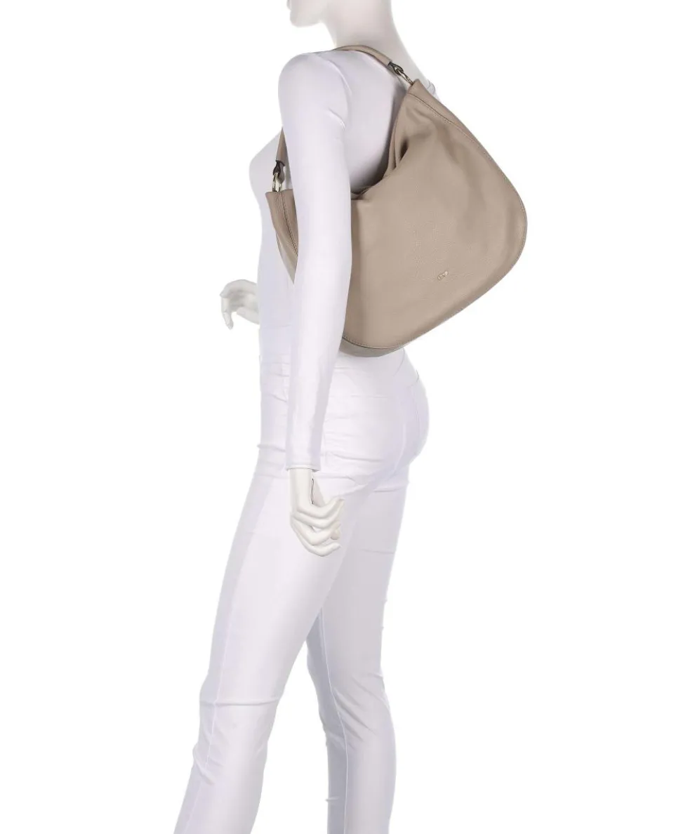Dalia Mia Hobo bag grained leather beige