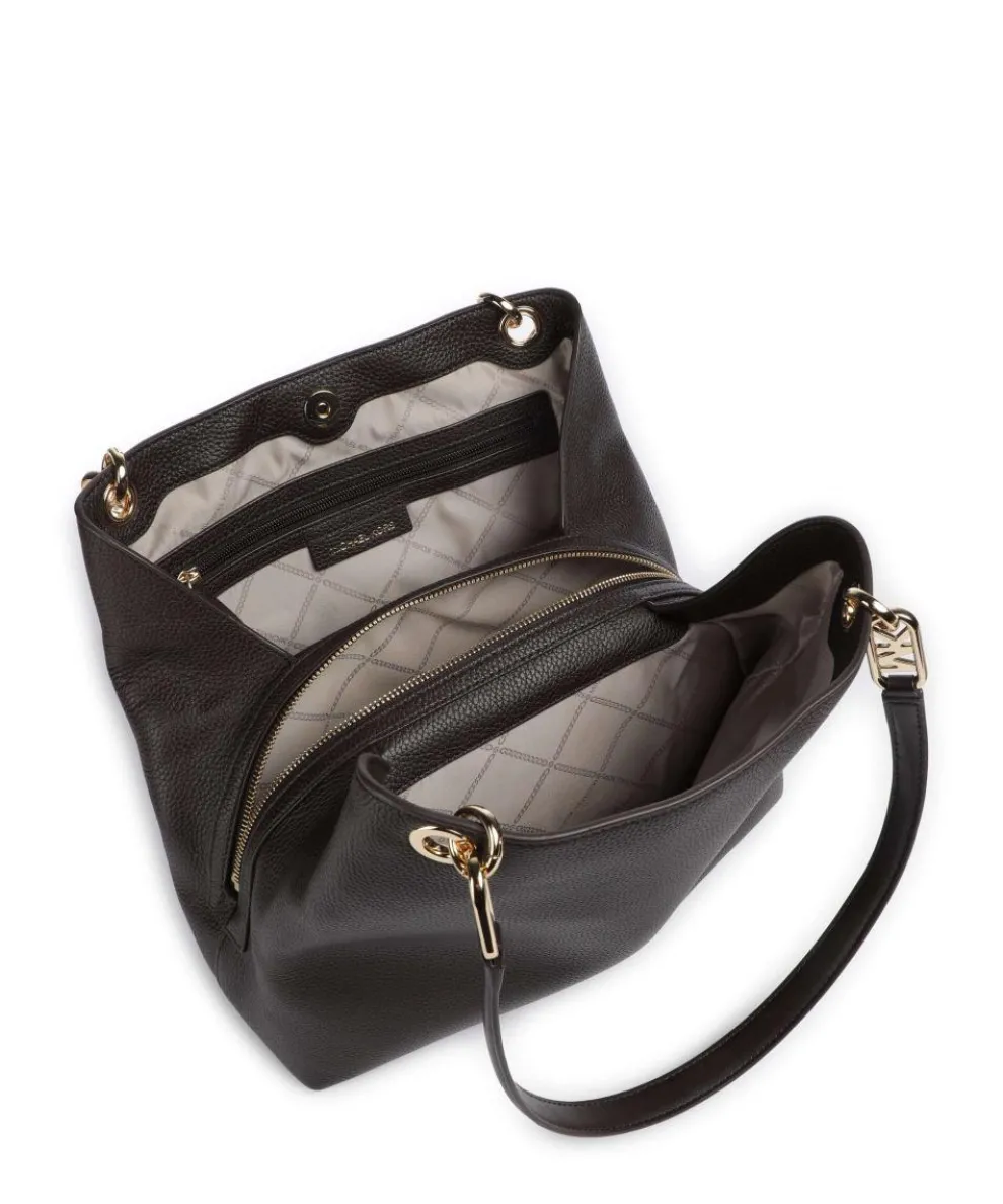 Kensington Large Hobo bag grained cow leather dark brown