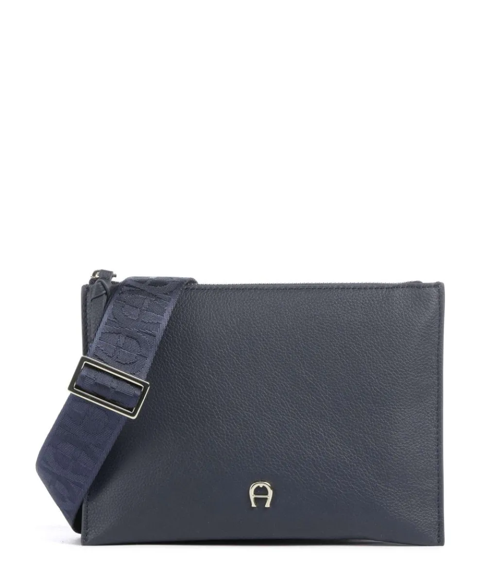 Zita Crossbody bag grained cow leather dark blue