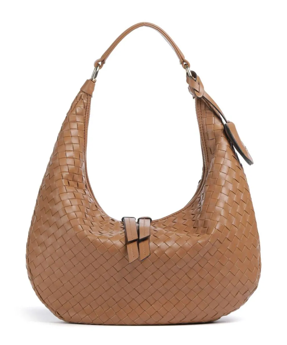 Piuma Nana Small Hobo bag fine grain leather brown