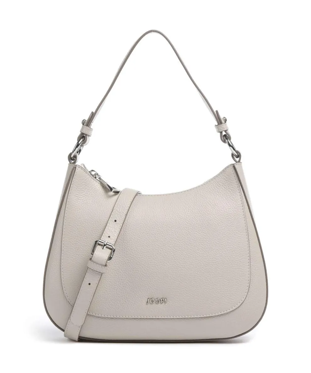 Estate Loreen Hobo bag grained leather light grey