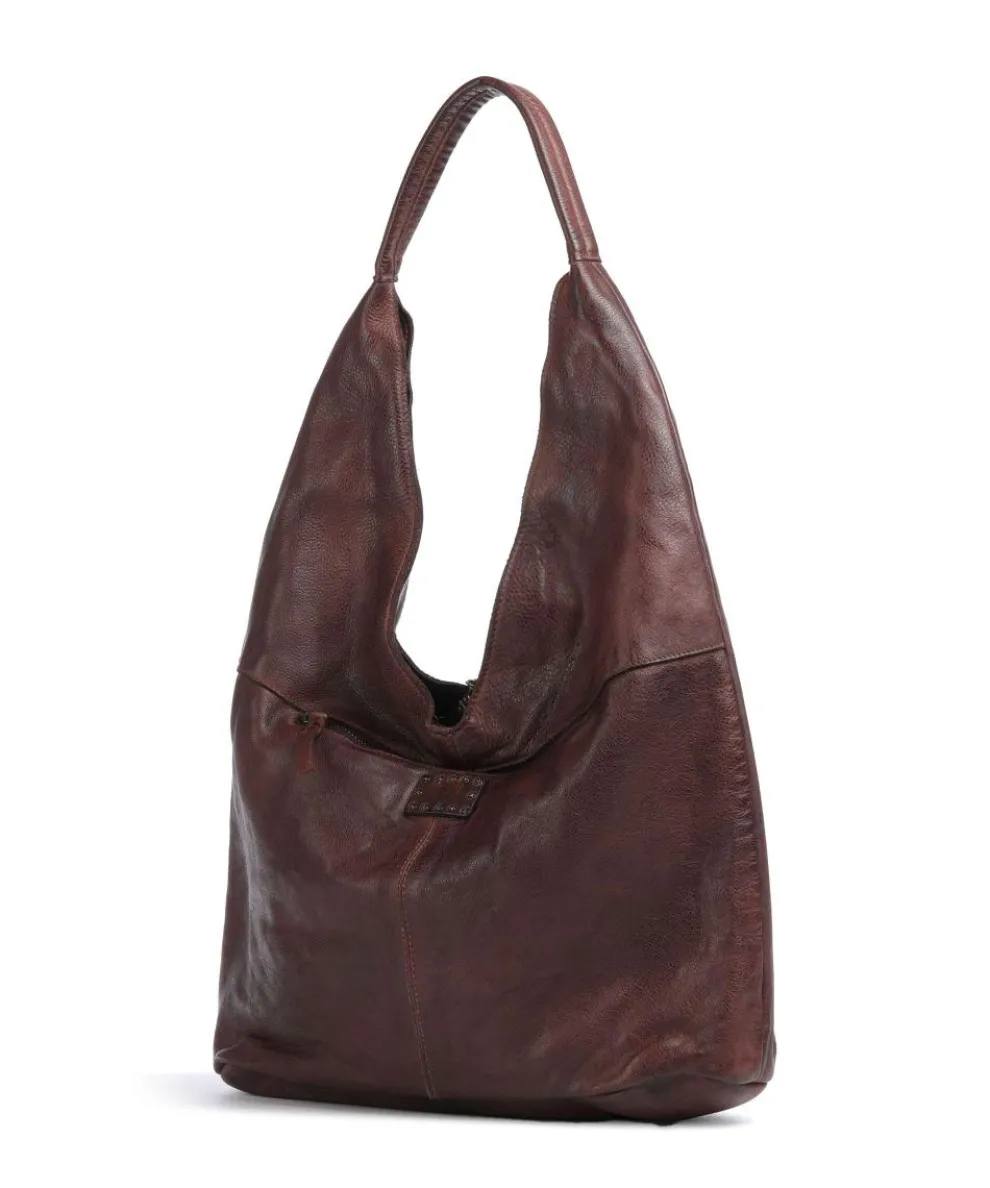 Freundgasse 1 Tote bag grained leather dark brown