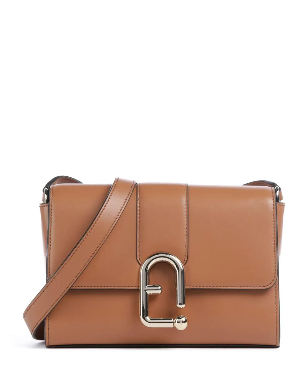 Nuvola S Crossbody bag fine grain leather cognac