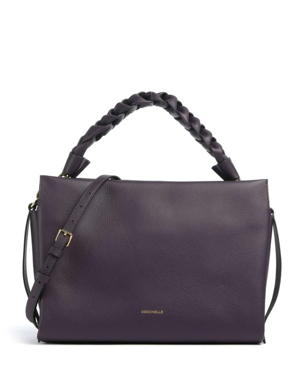 Boheme Grana Double Hobo bag grained cow leather plum