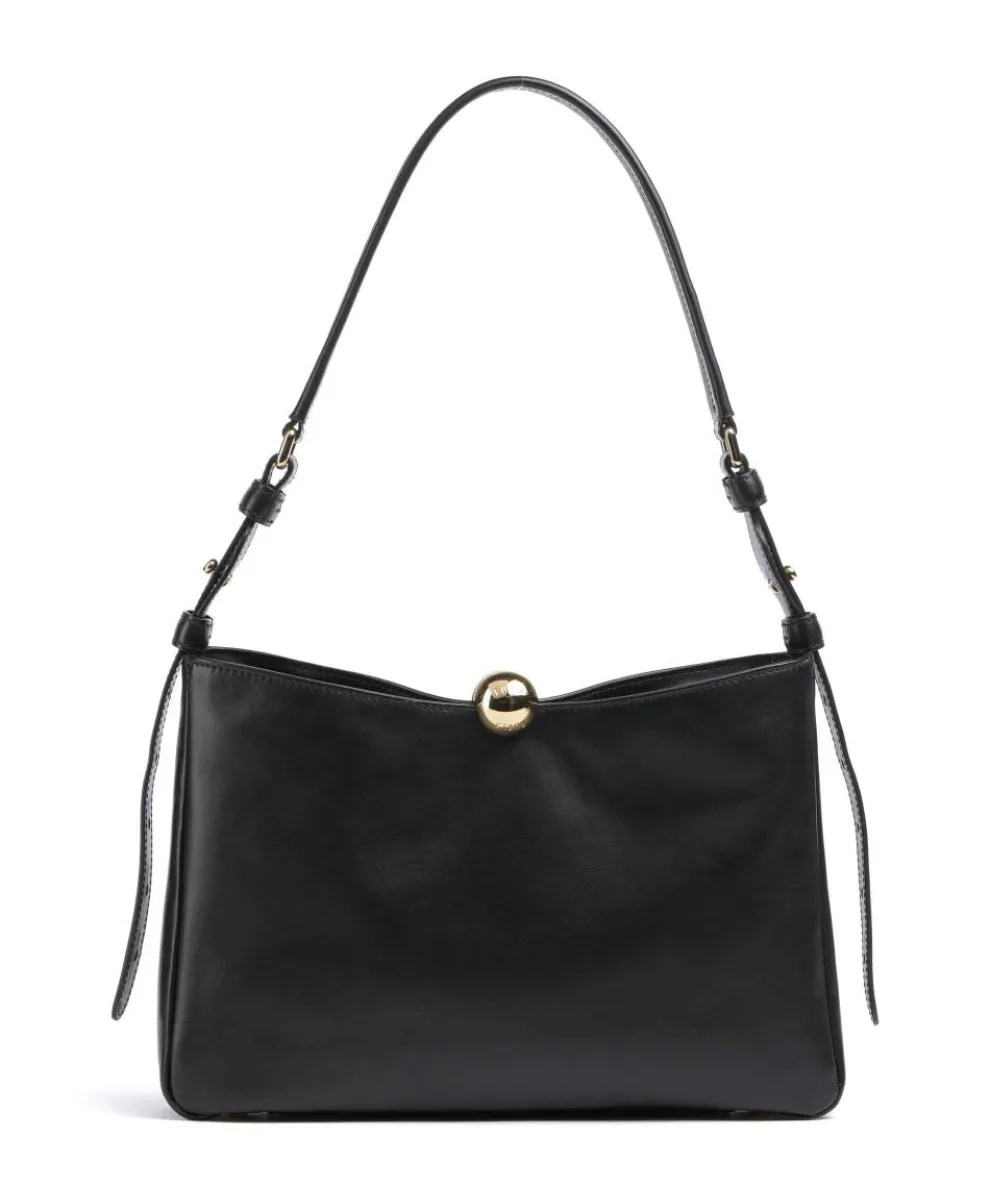 Sfera Soft M Hobo bag fine grain leather black