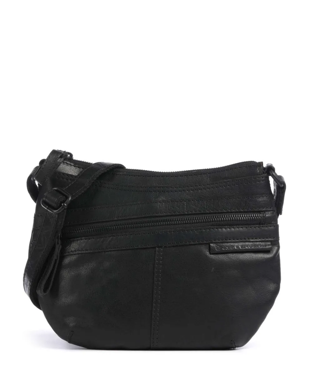 Bronco Camreen Crossbody bag grained leather black